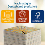 Hochwertige FSC-zertifizierte Spielkarten des Memospiels Waldbaden – nachhaltig in Deutschland produziert